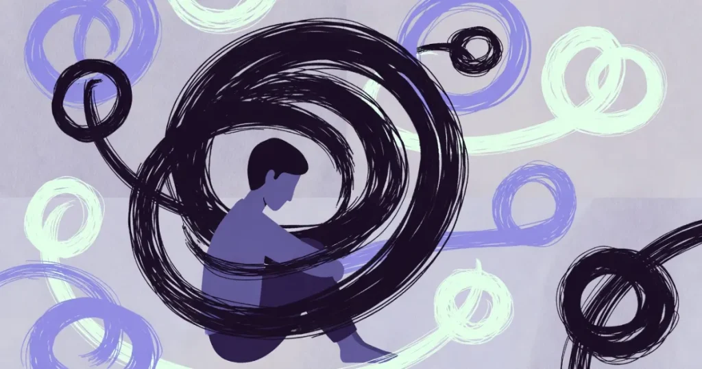 How to Stop Rumination: Break the Cycle of Repetitive Negative Thinking Rumination vs overthinking — clinical comparison illustration